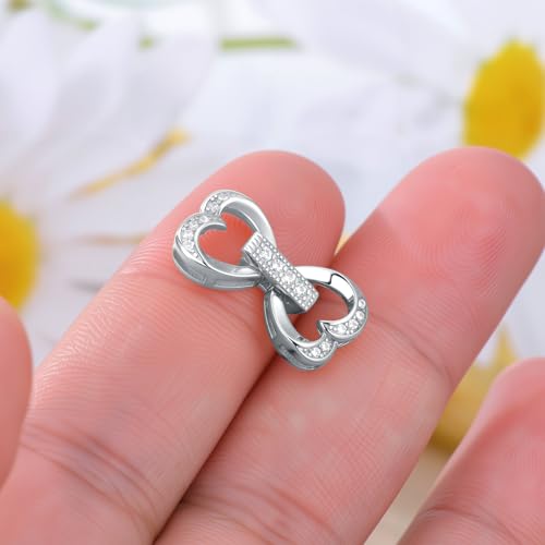 925 Sterling Silver Double Opening Lobster Clasp, Necklace Bracelet Anklet Jewelry Extender Clasp for DIY Jewelry Making (Style 12) - style: style 12