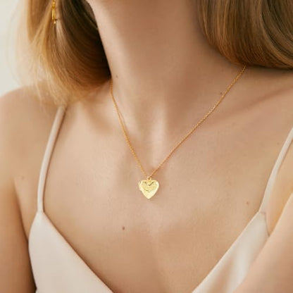 SUNNYCLUE 20Pcs Photo Frame Heart Charm Brass Locket Charms Gold Metal Love Shaped Openable Memory Picture Frame Pendants for Jewelry Making Necklace Earrings Keychain Bag DIY Crafts Memorial Gifts