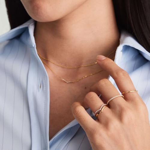 10 PCS 14K Gold Plated Rings Set for Women, Dainty Gold Knuckle Ring Non Tarnish, Simple Thumb Stacking Rings Pack Size 6/7/8/9/10 - color: gold