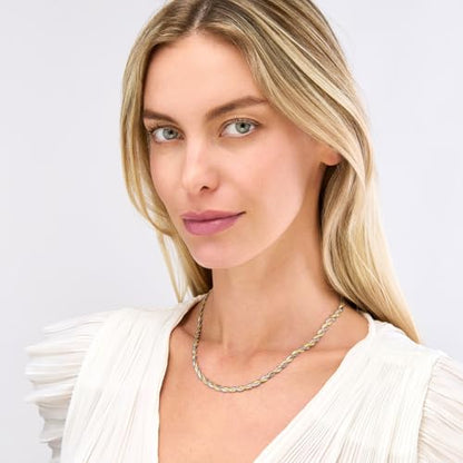Two-Tone Braided Snake Chain - size: 7.2 Inches