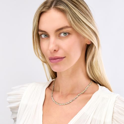 Two-Tone Braided Snake Chain - size: 18.0 Inches