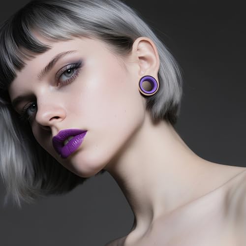 DOEARKO 6PCS Heart Shape Ear Tunnels Plugs Stainless Steel Hollow Double Flared Ear Gauges Tunnels Stretcher Body Piercing Earring Jewelry for Women Men 8mm-19mm - color: 3P-B, size: 10 mm