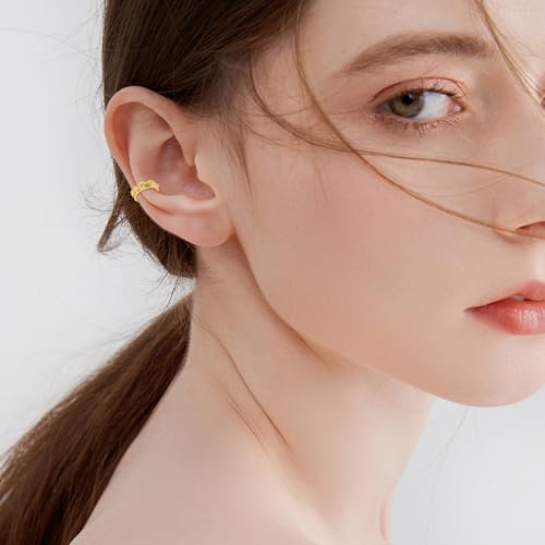 KECHO 14K Gold Ear Cuff Earrings Hypoallergenic Non Piercing Cartilage Earring Jewelry Gifts for Women - style: Sunflower