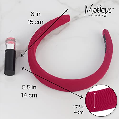 Red Padded Headband for Women - color: Red