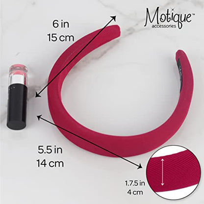 Red Padded Headband for Women - color: Red
