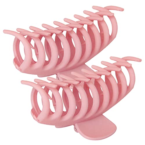4 Pack Big Hair Claw Clips Nonslip Large Claw Clip for Women and Girls Hair,Strong Hold Grips Hair Accessories 4 Inch Pink) - color: 4PackPink
