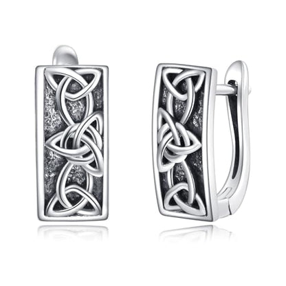 Blue Evil Eye/Celtic/Owl/Moonstone/Paw Print/Cubic Zirconia Hoop Earrings for Women 925 Sterling Silver Women Earrings Jewelry - style: Celtic
