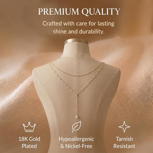 Back Necklace for Backless Dress Rhinestone Body Chain Jewelry for Women Backdrop Necklace Bridal Dress Crystal Wedding Jewelry Gift - color: A1:SetA