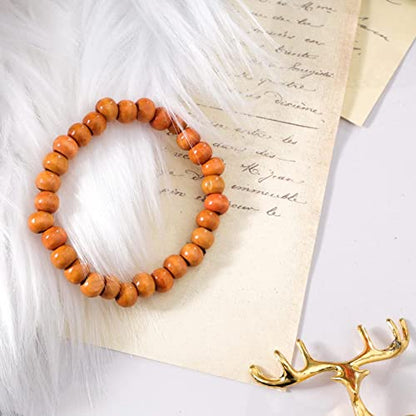 Eigso 6-8mm Wood Beads Bracelet Prayer Beads for Meditation Buddha Tibetan Bracelet for Men and Women - color: A1-8mm-29beads