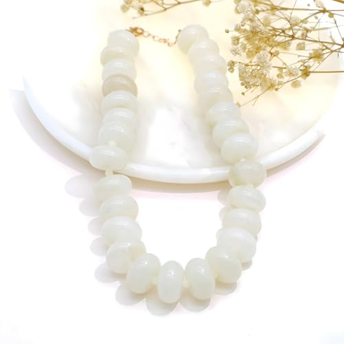 We We Chunky Colorful Beaded Necklace for Women Large Boho Statement Bead Chokers Necklaces Turquoise Blue Big Beads Jewelry Neck Summer Beach - color: beige