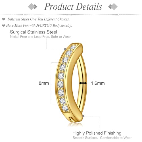 1/4 Inch Short Belly Button Rings 14G 6mm Stainless Steel Short Belly Navel Button Rings for Women Men - color: Silver & Gold clicker -4PCS