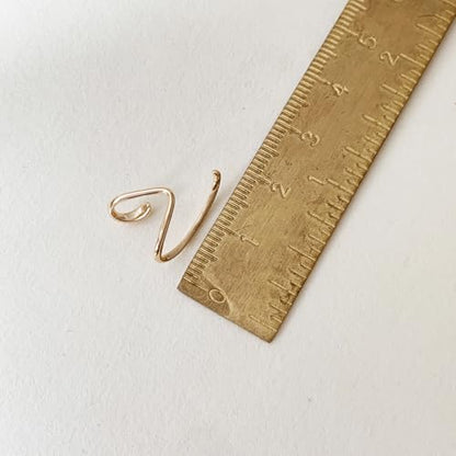 Ear Cuffs Non Piercing Dainty Cartilage Helix Ear Wrap Hypoallergenic Adjustable Clip On Earrings for Women - color: Gold for right ear