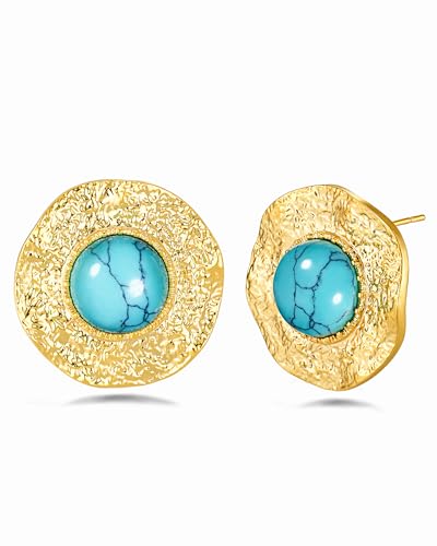 SNGIA18K Gold Plated Dangle Textured Ribbed Irregular Large Leaf Statement Earrings for Women by SNGIA, Handmade Dramatic Geometric Trendy Summer Drop Leaf Flower Jewelry Gifts, Bold Beachy Vintage Plant Fashion Drop Accessories, Vintage Nickle Free Flora