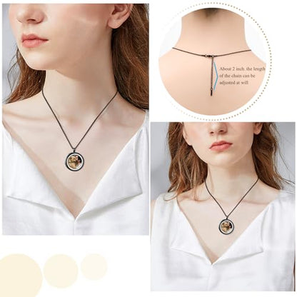 Oinsi Cremation Locket Necklace For Ashes Of Loved One Carry Photo Glass Memorial Urn Jewelry 316L Stainless Steel Keepsake Gifts - color: A-Black