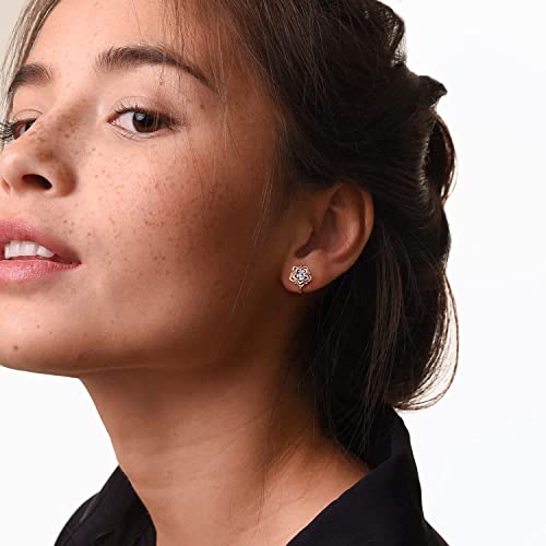 Clip on Earrings Women, 14K Gold Hoop Clip-On Earrings for Women, Hypoallergenic Non Pierced Croissant Earrings - color: Gold Flower