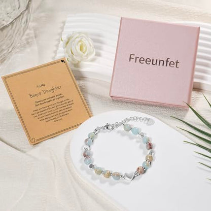 Beaded Bracelet for Women - Inspirational Sometimes You Forget You're Awesome Friendship Jewelry, Dainty Birthday Gift for Best Friends, Mom, Sister, Daughter - style: Bonus Daughter