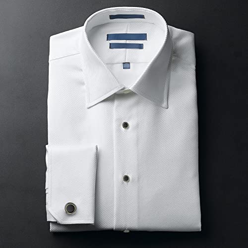 wynameleri Mens Cufflinks and Studs Set Blanks Round 4 Colors Shirt Tuxedo Buttons Packed in Cufflink Box for Business Wedding Jewelry - color: Black