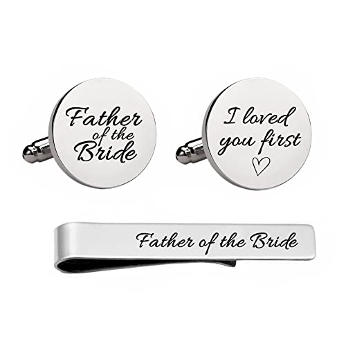 Kooer Personalized Men's Wedding Cufflinks, Custom Father Of The Bride Cuff Links Jewelry Gift For Men Him Groom Groomsman - style: Custom listing - any text or photo