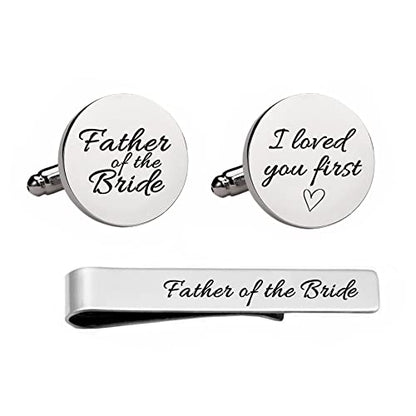 Kooer Personalized Men's Wedding Cufflinks, Custom Father Of The Bride Cuff Links Jewelry Gift For Men Him Groom Groomsman - style: Custom listing - any text or photo