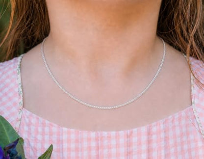 Cherished Moments Chains, .925 Sterling Silver or 14K Gold-Plated - color: Silver Wheat Chain-14