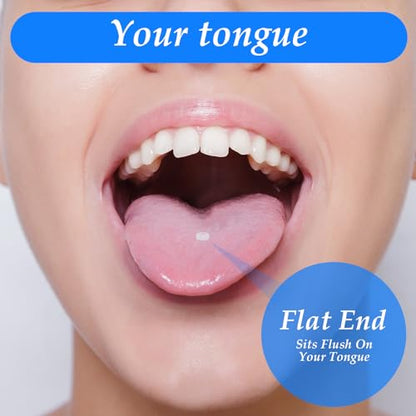8Pcs Flexible Acrylic Tongue Rings Flat Clear Tongue Ring 14G Plastic Nipple Rings 16mm Length Tongues Piercing Retainer for Work Sport