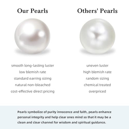 Pearl Earrings Studs for Women, 1 Pair Gold Filled Silver Hypoallergenic Titanium 20G Post with Screw Flat Back Small Pearls Jewelry Gift - color: Gold, size: 5mm Pearl