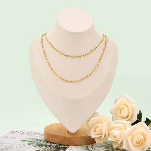 UMAOKANG 16.4 Feet Gold Plated Stainless Steel Chains for Jewelry Making | PVD Gold Plating Cable Jewelry Chain Roll with Jewelry Findings for Necklace Bracelet DIY - color: 1.0 Gold Cable