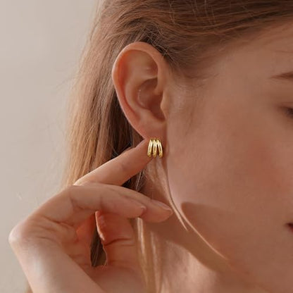 SHERLOVE Chunky Knot Gold Earrings Women Statement Drop Dangle Earrings | 14K Gold Plated Hypoallergenic Lightweight,Trendy Dainty Elegant Cute,Women Gold Jewelry Fashion Accessories Gifts - color: Knot Gold D