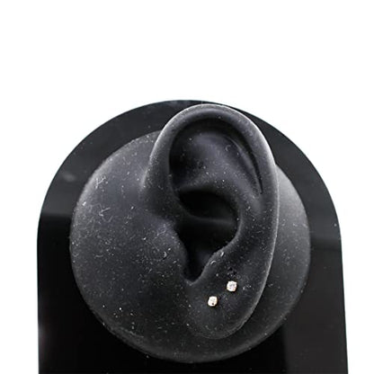 20g/18g/16g Titanium Press Fit Threadless Push in Labret Stud