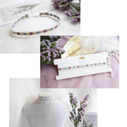 Black Choker Necklace Set Velvet Lace Choker Daisy Gothic Punk Classic Choker - color: flower2