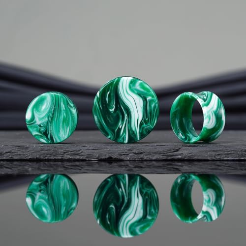 2 Pairs Matched Set Gauges for Ears Flesh Tunnels Kits Plugs Earrings Blue Acrylic Ear Expander Stretchers Piercing. - color: Y6634V, size: 7/8"(22mm)