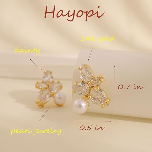 Pearl Earrings for Women:Gold Wedding Dangle Drop Earring Pearl Jewelry | 14K Gold Plated Pearl Drop Earrings for Women,Dainty Wedding Bride Earring Studs,Gold Dangle Drop Earring,Waterproof Jewelry - size: 1 pcs-13