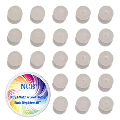 NCB 200pcs 4mm White Jade Beads Natural Semi Precious Beads Round Smooth Gemstones Loose Spacer Beads Charms for Necklaces Bracelets Jewelry Making (White Jade, 4mm 200Beads) - color: White Jade, size: 4mm 200Beads