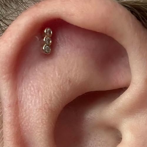 20g 16g Tragus Piercing Jewelry Helix Earrings Threadless Flat Back Earrings for Women Forward Helix Cartilage Earring Tragus Jewelry Medusa Labret Lip Piercing Jewelry Lip Studs 16 Gauge 8mm - color: B5 - threadless 16g 6mm - gold