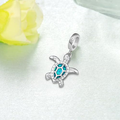 Cute Animals Charms 925 Sterling Silver Highland Cow/Dragon/Axolotl/Raccoon/Whale/Turtle/Cardinal/Hummingbird Charms for Bracelets for Women Cute Animal Charm Beads for Jewelry Making - style: Turtle Charm
