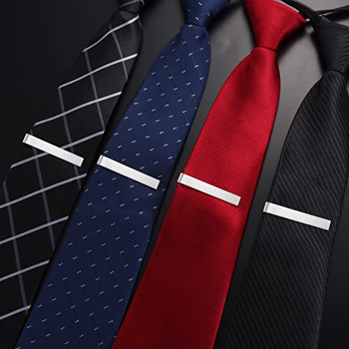HAWSON Skinny Tie Clip Bar Set, 2 Inch Tie Clip for Men - Wedding, Meeting, Party Gift Set - color: A-BW-8pcs Brush set
