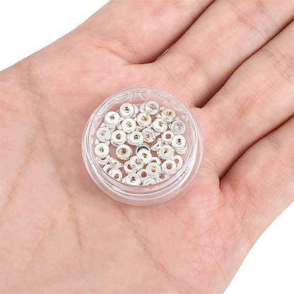 Silver Plated Disk Spacer Beads 4x1.5mm 50pcs for Jewelry Making Findings Non Tarnish - color: Silver, size: 4x1.5mm Disk