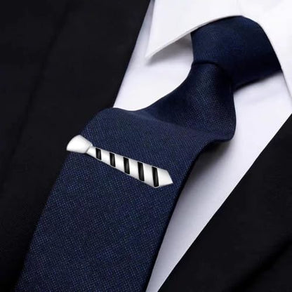Tie Clips for Men Classic Tie Clip Set Necktie Tie Bar Clips jewelry Box Gift - color: T01