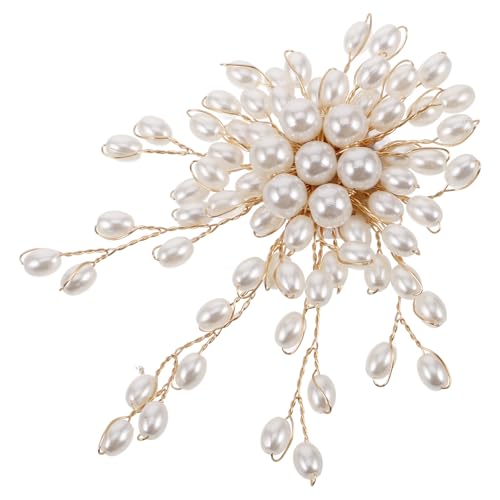 LIFKOME Pearl Brooch Pins Large Faux Pearl Sweater Clips Floral Design Women’s Fashion Jewelry Accessory for Jackets and Dresses