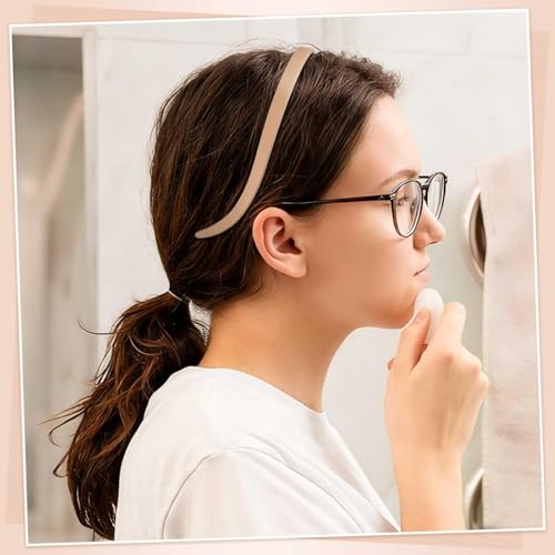 6pcs Square Sunglasses Headbands for Women & Girls No Pressure Headband | Neutral Color Hairband Non Slip with Teeth