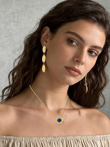 Midari 18K Gold Love Knot Necklace Love Knot Pendant Necklace with 12 Months Birthstones I Love You Forever Jewelry Gifts for Women Mom Her - color: 09-September