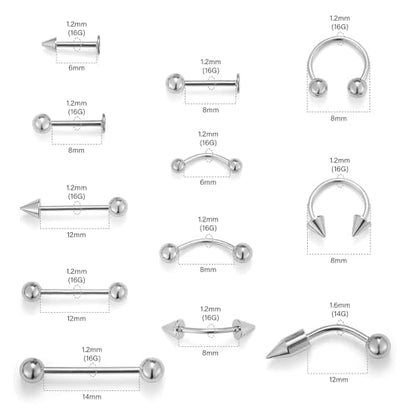 14G Colorful Surgical Steel Belly Button Rings for Women