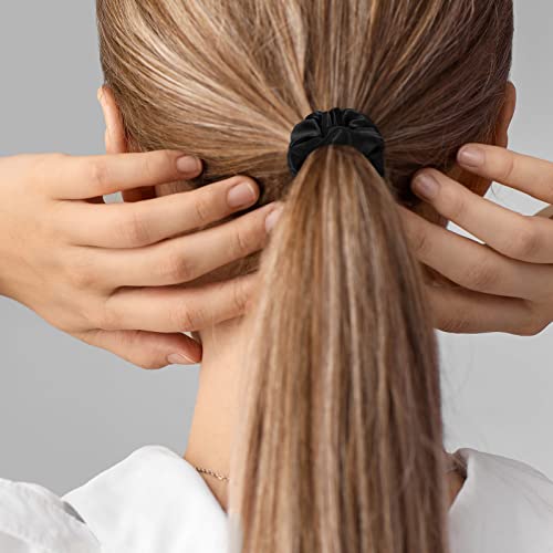 96 Pieces Satin Scrunchies Hair Tie Bulk Silk Elastic Ponytail Holders Ropes Comfortable Hair Bands Accessories for Girls Women Teens Birthday Gift(Colorful)