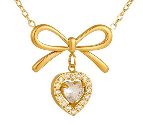 Heart Pendant 18k Gold Plated Necklac, Moissanite Necklace, Necklaces for Women, Gifts for Women Mom Wife Sister, Holiday Gift, Jewelry Gift for Anniversary,Girlfriend Birthday, Jewelry for Wife from Husband.