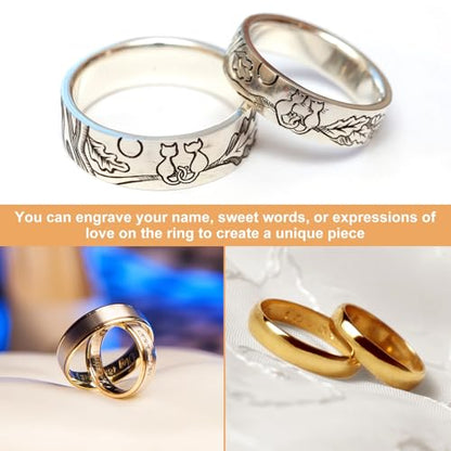 MECCANIXITY Stainless Steel Ring, Plain Ring Blanks Matte Brushed Wedding Bends for Men Women - color: Silver/Black/Gold