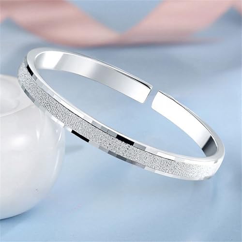 925 Sterling Silver Bangles For Women Handmade Silver Bangles Open Adjustable Bangle Bracelets For Women Silver Open Cuff Bracelets Stackable Wrap Bangles Festival Jewelry Gifts - color: Style 17