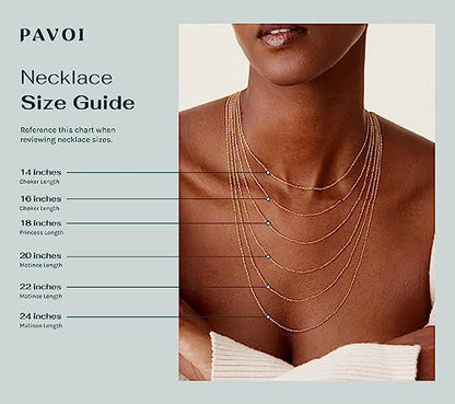 PAVOI 14K Gold Plated Layered Necklaces for Women | Gemstone Pendant Figaro Chain Necklace | Carnelian, Green Aventurine, Malachite Layering Necklace - color: Yellow Gold, style: Green Aventurine