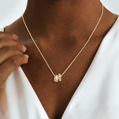 OGD Layered CZ Rondelle Pendant Necklaces for Women, 14K Gold Plated Trendy Mariner Chain Dainty Circle Rondelle Pendant Choker Necklace for Women Two-Toned Cubic Zirconia Gold Necklace - color: Two Pendant-Gold