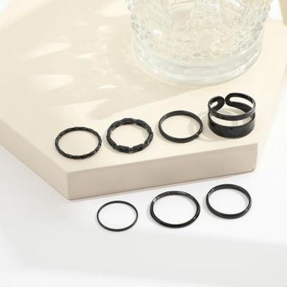 Knuckle Rings Set for Women,Simple Smooth Finger Stackable Rings Set Vintage Joint Finger Rings Vintage Midi Rings Festival