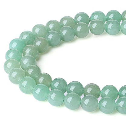 LAIDANLA Green Aventurine 6mm Natural Stone Beads Round Loose Gemstone for DIY Bracelet Necklace Earrings Jewelry Making Polishing Genuine Real Beading 96PCS 2 Strand 32" - color: H-Green Aventurine, size: 6mm